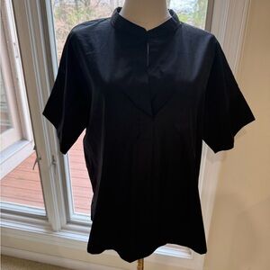 Vince Black Short-Sleeve Minimalist Boxy Shirt
